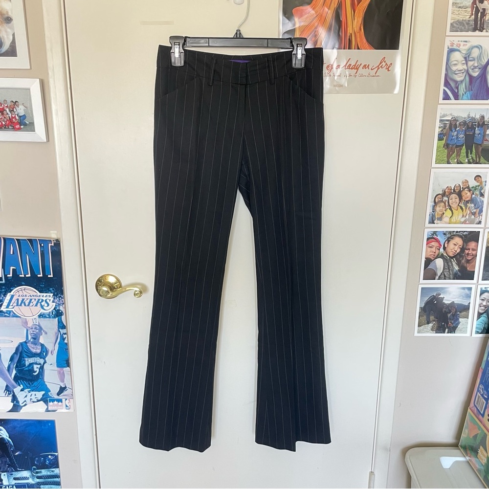 Black Pinstripe Women's Trousers